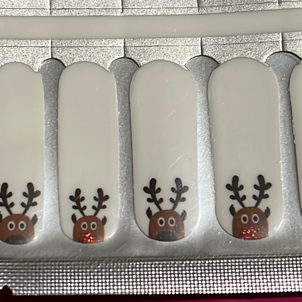 Christmas nail polish strips 🎄 reindeer nail Polish strips
